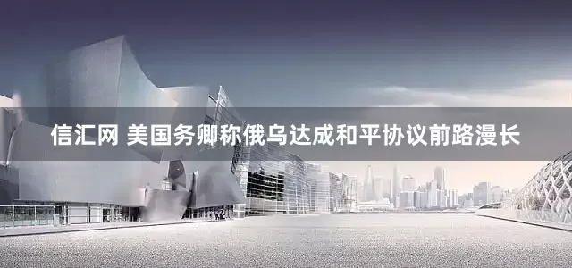 信汇网 美国务卿称俄乌达成和平协议前路漫长
