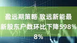 盈远期策略 致远新能最新股东户数环比下降598%